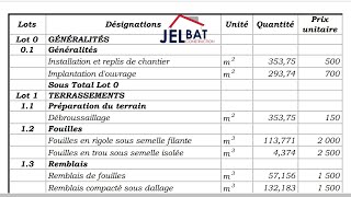 comment réaliser un devis en bâtiment partie 1 [upl. by Av]