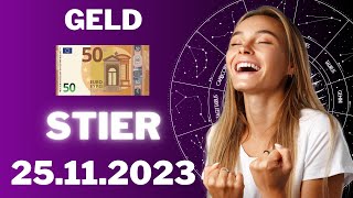 STIER ♉️💶 GROSSE GELDSUMME 🤑 Horoskop  25November 2023 stier tarot [upl. by Anomar486]