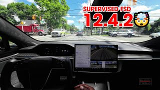 Driving Handsfree With Tesla FSD 1242 My First Impressions [upl. by Reckford]