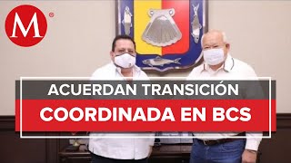 Gobernador de Baja California Sur se reúne con mandatario electo [upl. by Nosnej]