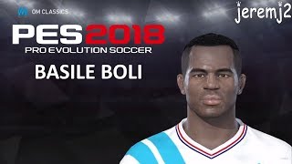 BASILE BOLI Face  stats edit PES 2018 ou 2019 OM classics [upl. by Adarbil970]