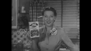 VINTAGE 1953 BETTY CROCKER MARBLE CAKE COMMERCIAL  GREAT LOOKING quotBETTY CROCKERquot ACTRESS [upl. by Anawk]