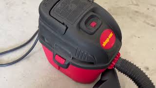 Shop Vac 1 5 Gallon 2 0 Peak Wet Dry Vacuum Portable Compact Shop Vacuum Review [upl. by Nosiaj]