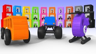 Learn Numbers with Color Trucks and Buses  Numbers Collection for Children [upl. by Westberg]