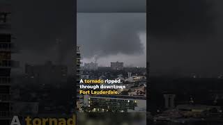 Tornado touches down in downtown Fort Lauderdale no one injured shorts [upl. by Drofdarb]