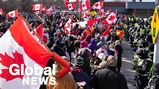 Trucker protests All border blockades ended following police operations arrests  FULL [upl. by Trofmoc]