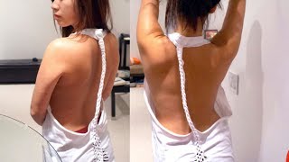 Weaved Halter Racerback Tank Top Tutorial  YouTube TShirt [upl. by Buhler]