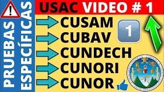 VÍDEO 1 Pruebas Específicas de los Centros Universitarios CUSAM CUBAV CUNDECH CUNORI CUNOR [upl. by Anaig217]