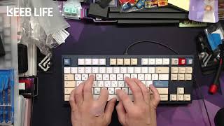 GlareTKL Full Brass Bottom Aluminum Plate BSUN X switches GMK Soyamilk [upl. by Ettelloc]