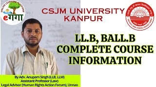 LLB BALLB complete to get all the information about CSJM University LLB Semester Back Paper Exam [upl. by Anelle]