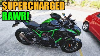 The Thrill of Riding the Supercharged Kawasaki Z H2  Reed Motovlog [upl. by Tymes]