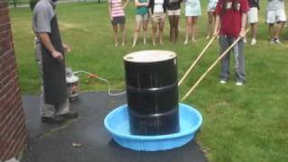 Atmospheric Pressure Crushes a 55 Gallon Steel Drum [upl. by Tem193]