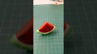 How to make fondant watermelon slice music song love bollywood lovesong fondartviralshorts [upl. by Jodee]