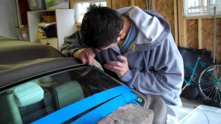 Fixing Audi convertible rear window with JB WELD 2nd video [upl. by Rehtul]