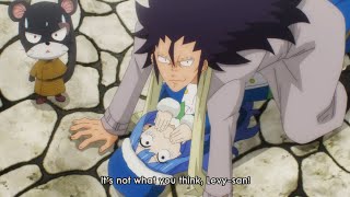 Gajeel falls on Juvia amp Levy witnesses it [upl. by Chap]