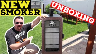 Pit Boss Vertical Pellet Smoker Unboxing And First Cook [upl. by Cordelia438]