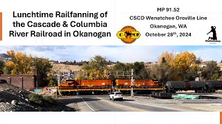 Lunchtime Railfanning of the Cascade amp Columbia River Railroad in Okanogan [upl. by Esme]