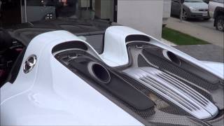 Porsche 918 Spyder w Weissach Package Startups REVS and Driving [upl. by Juxon936]