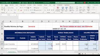 Clase Sincronica plantilla y calculo de nominas [upl. by Rikki462]