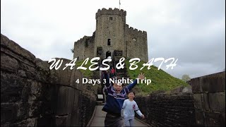 Wales Bath🇬🇧卡迪夫城堡🏯 羅馬浴場⛲️｜沙灘🏖️｜4日3夜🛌｜4K 🎥 [upl. by Enilesoj]