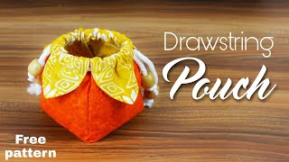 DIY Drawstring Pouch Free Pattern [upl. by Radborne]