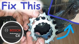 Bosch ebike Chainring Removal  Chain Stuck Problem [upl. by Nwahsud202]