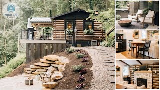 Beautiful Small House Design Ideas  Rustic Cabin Charm [upl. by Arimak]