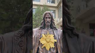 Life size bronze outdoor Sacred heart of Jesus statue for sale DZ481 custom jesusstatue [upl. by Sheff]