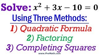 Solve Quadratic Equations using Quadratic Formula [upl. by Tillfourd]