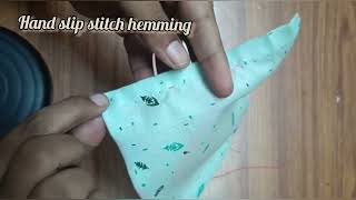 Hand basic hemming and slip stitch yt [upl. by Schatz851]