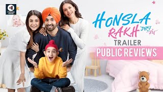 Honsla Rakh Trailer Public Reactions  Diljit Dosanjh Sonam Bajwa Shehnaaz Gill  Shinda Grewal [upl. by Ronnoc398]