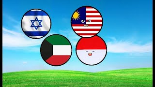 Countryballs Palestine Indonesia Malaysia VS Israel [upl. by Delle]