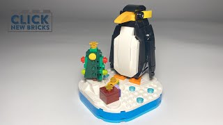 Lego 40498  Christmas Penguin Speed Build [upl. by Yrrap95]