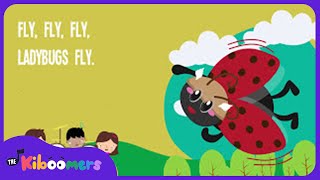 Ladybugs Fly Lyric Video  The Kiboomers Preschool Songs amp Nursery Rhymes [upl. by Lemmor]