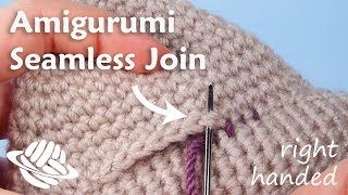 Amigurumi Seamless Join righthanded version [upl. by Ahsya574]