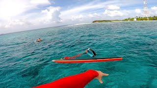 Taking a Fast Boat to Bodyboard an Outer Island in the Maldives [upl. by Alyn]