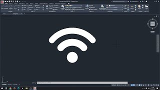 Tutorial logo WIFI su Autocad  Prof Paolo Mosca [upl. by Orodisi]