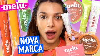 MAKE COMPLETA só COM MELU Base corretivo a NOVA marca da RUBY ROSE [upl. by Anesuza]