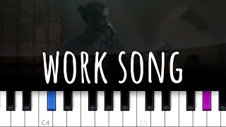 Work Song  Hozier piano tutorial [upl. by Nomde]