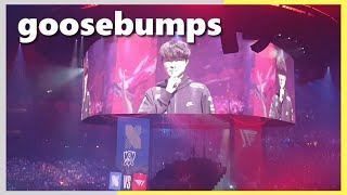 Arena erupts for FAKER Introduction [upl. by Manuel506]