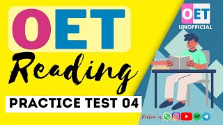 OET Reading Practice Test 04  With Explanation Latest test All profession  2023 [upl. by Killy53]