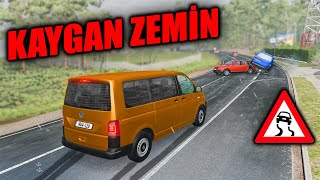 YAĞMURLU HAVADA KAZA YAPTIM TRANSPORTER PERT OLDU  SOHBET TADINDA  BeamNGdrive [upl. by Lohse394]