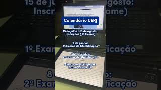 Calendário da UERJ Universidade Estadual do Rio de Janeiro ✍️🚀📚 [upl. by Platt]