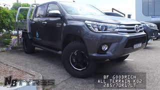 NBTYRES  TOYOTA HILUX 4WD  DOBINSONS LIFT KIT  PDW HERCULES  BF GOODRICH KO2 [upl. by Hindu]