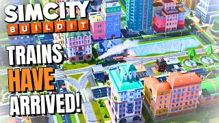 Using the NEW TRAINS in SimCity BuildIt [upl. by Ruthven]