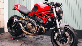 Ducati monster 821 single sided swingarm conversion [upl. by Nlyak]