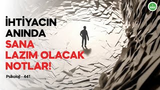 İHTİYACIN ANINDA SANA LAZIM OLACAK NOTLAR  Psikoloji  441 [upl. by Atnauqal993]