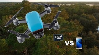 DJI SPARK Phone Cache vs SD Experiment [upl. by Eimrej]