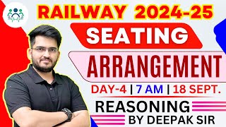 NTPC 2024 REASONING  SEATING ARRANGEMENT 4  REASONING BY DEEPAK SIR ntpc rrbntpc rrbntpc rrb [upl. by Adlesirg]