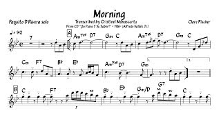 Paquito DRivera  Morning Alto Sax transcription [upl. by Minton]